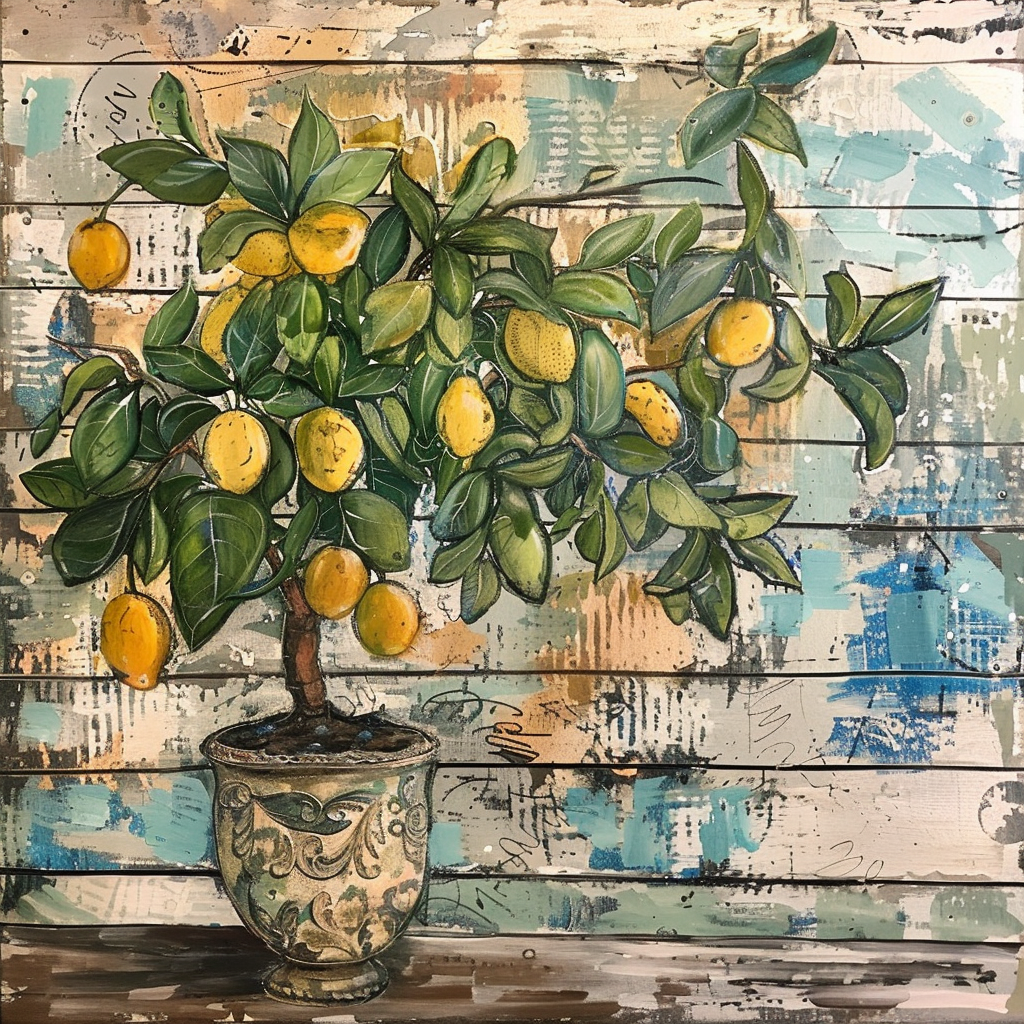 Rustic Look Chinoiserie and Lemons