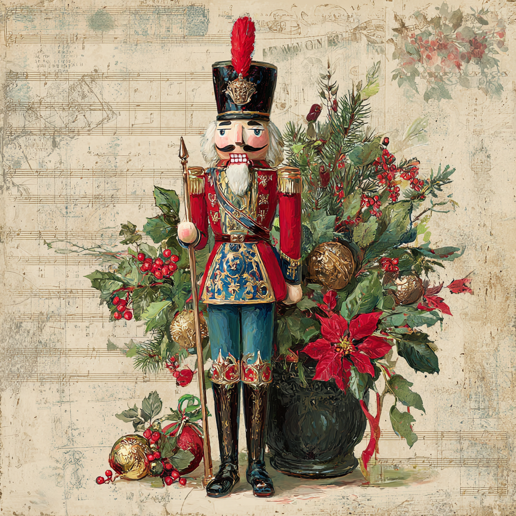 Traditional Tartan Plaid Christmas Nutcracker