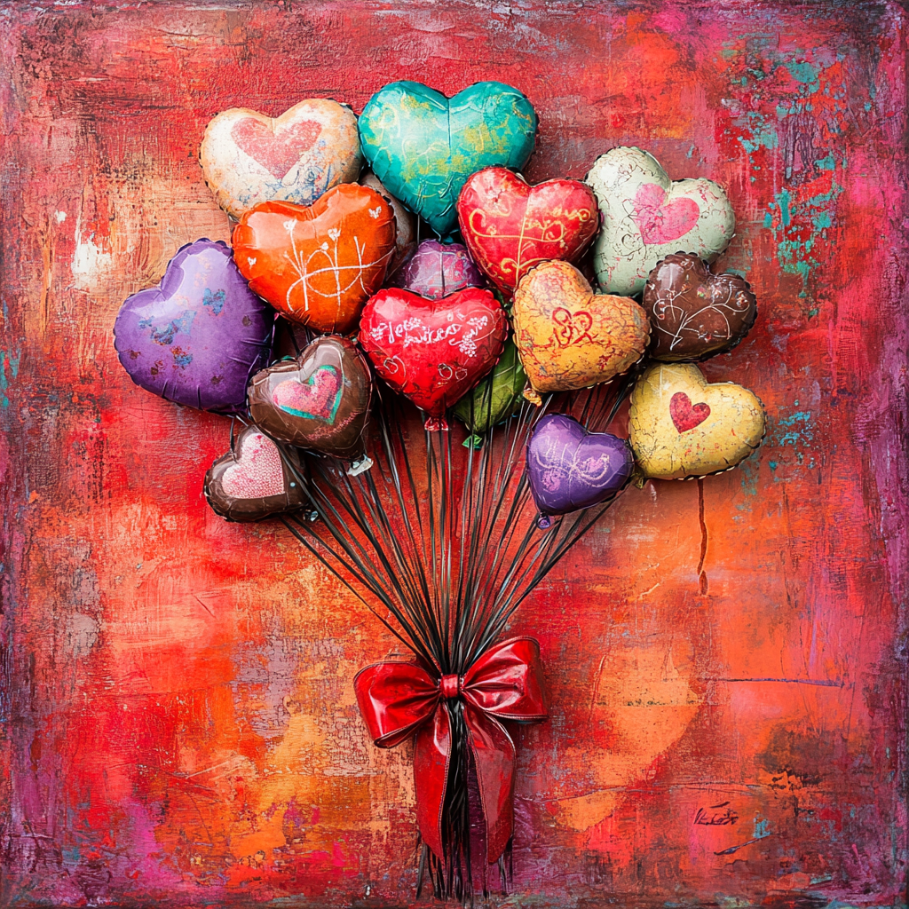 Valentines Balloon bouquet