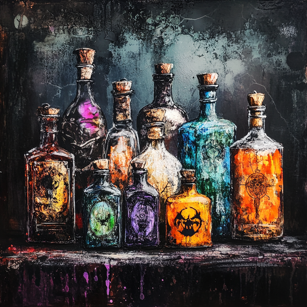 Spooky Halloween Potion Bottles