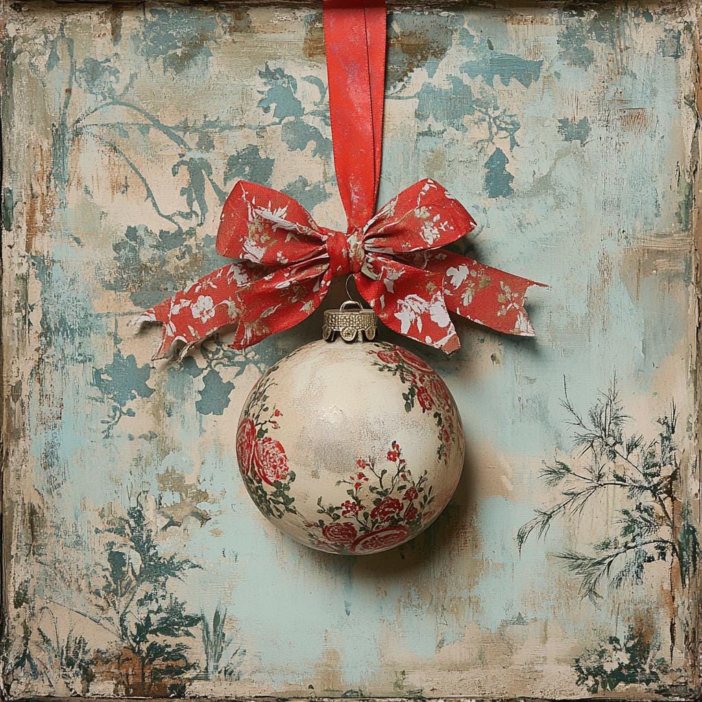 Christmas Ornaments sign for crafting, winter wreath sign, Christmas wall decor, door decor, chinoiserie