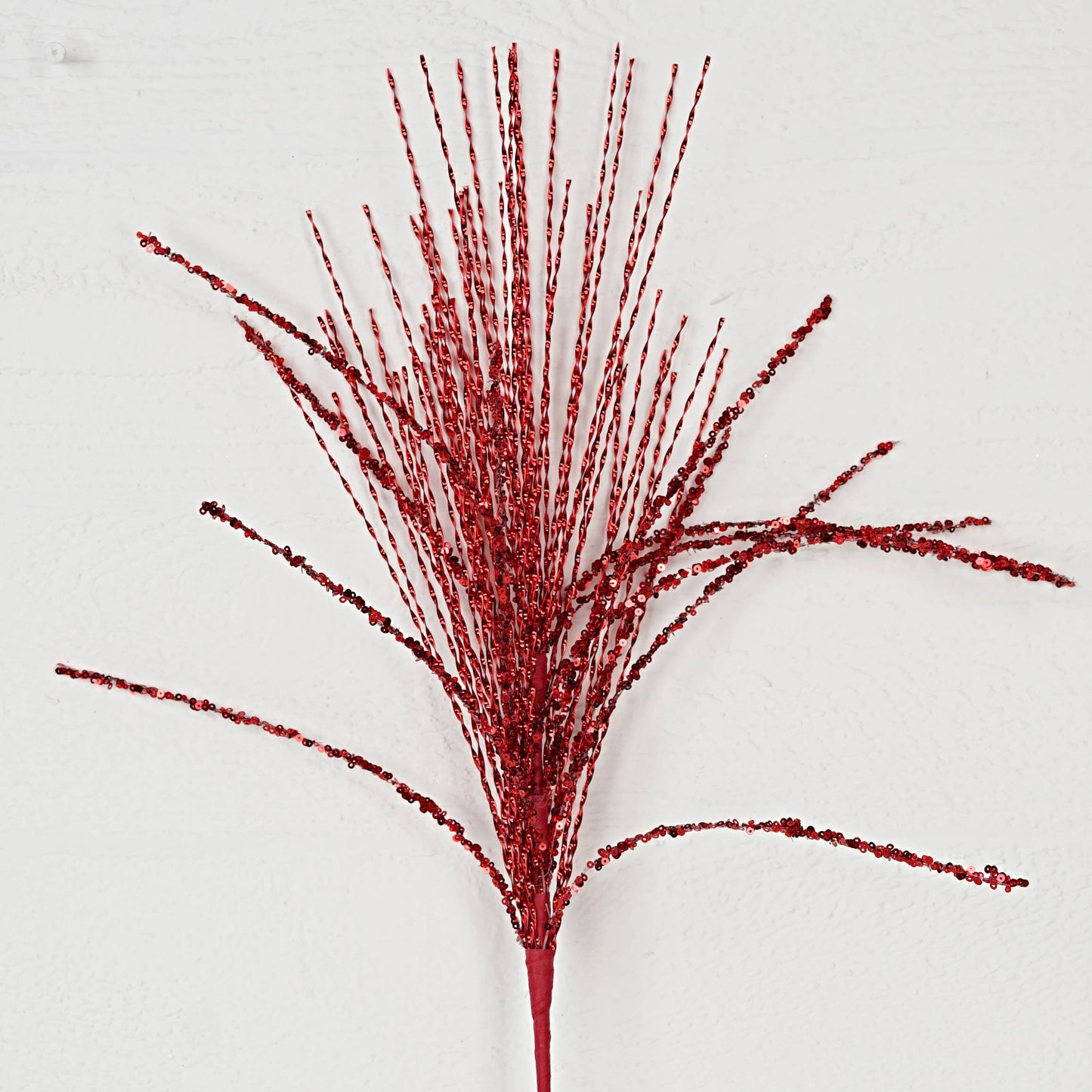 32262-25in Bunch-Beaded and Glittered Strings-Red