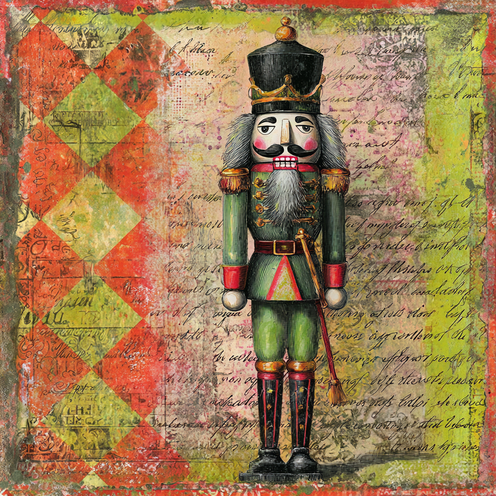 Merry & Bright Harlequin Christmas Nutcracker