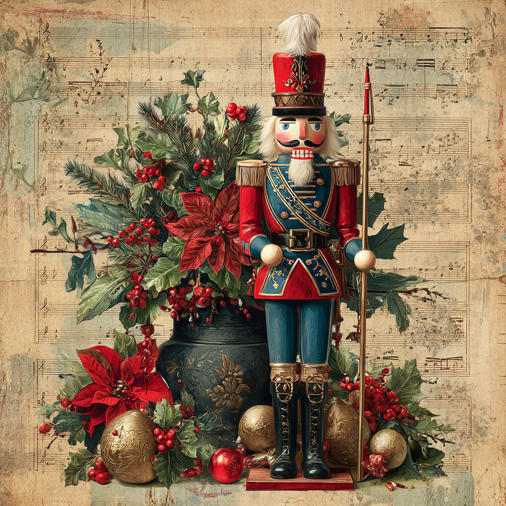 Traditional Tartan Plaid Christmas Nutcracker