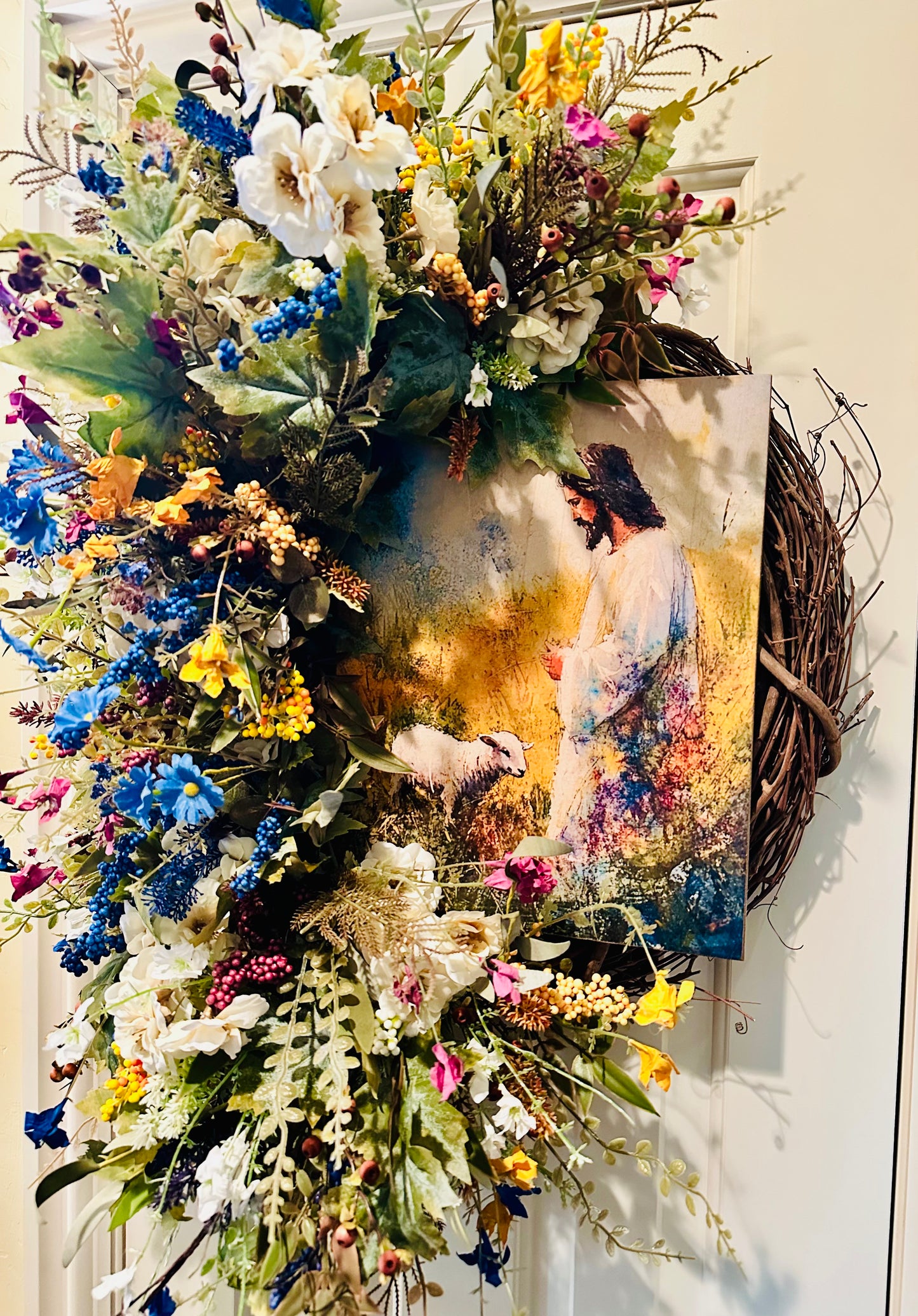 Lamb of God grapevine wreath