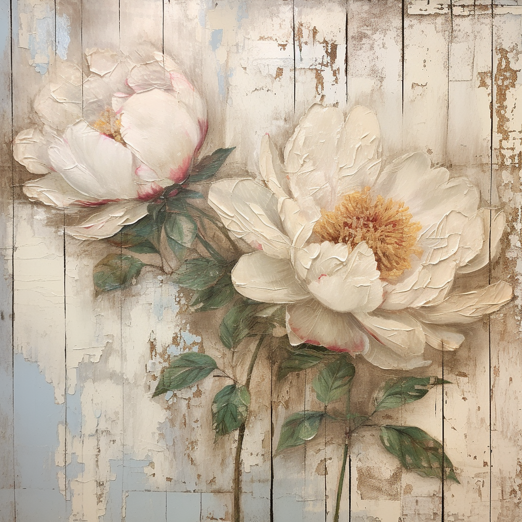 Floral everyday sign with peonies