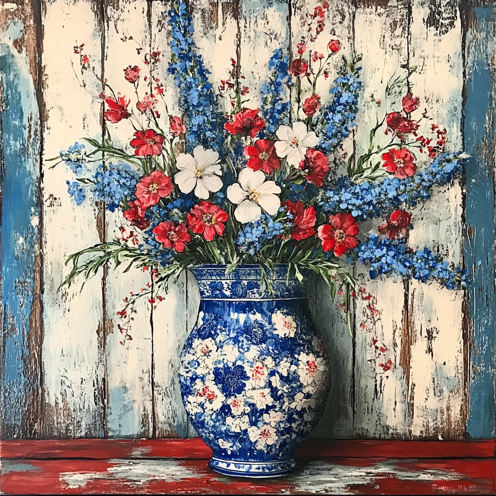 Patriotic Summer Floral Arrangement