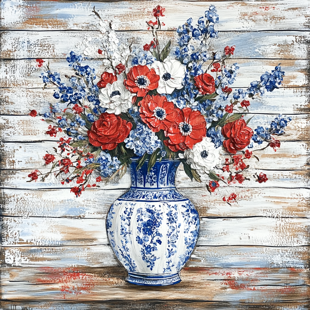 Summer Patriotic Florals