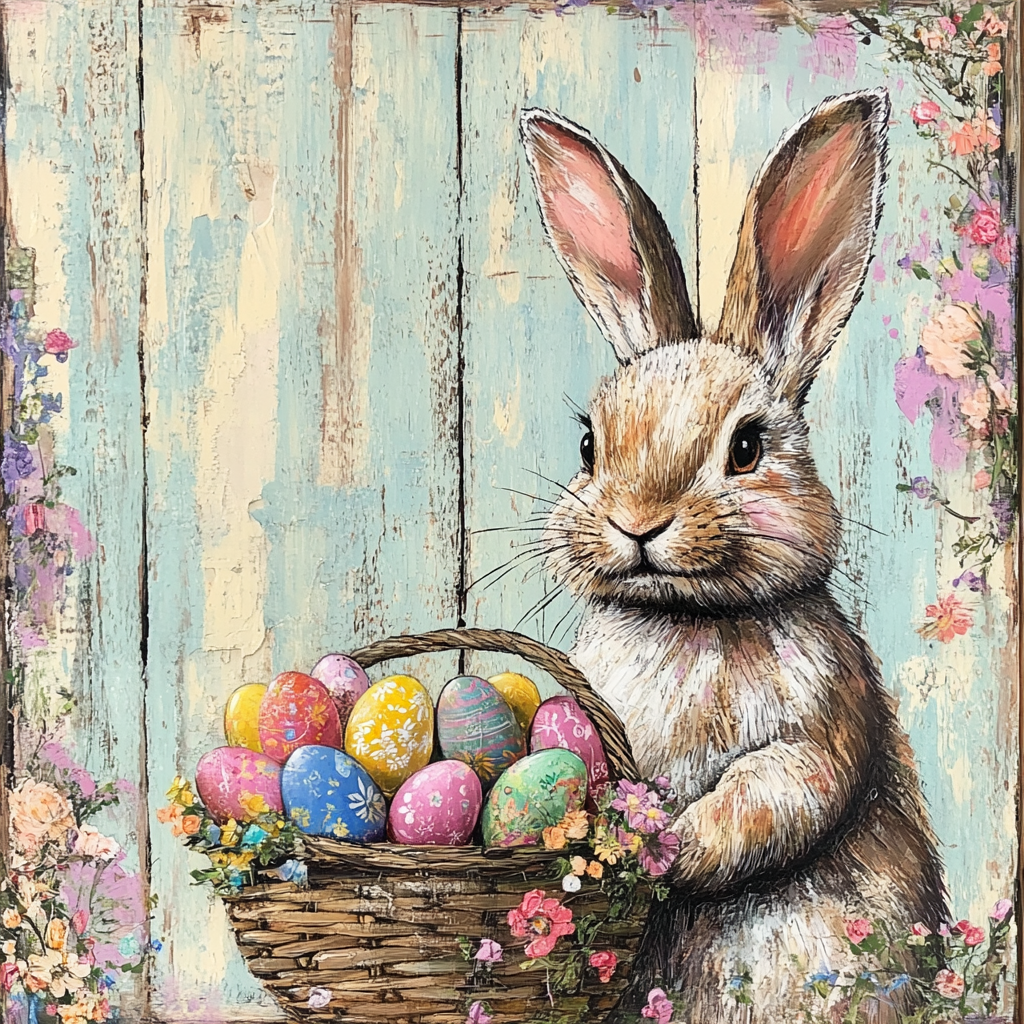 Bunny with Easter Basket