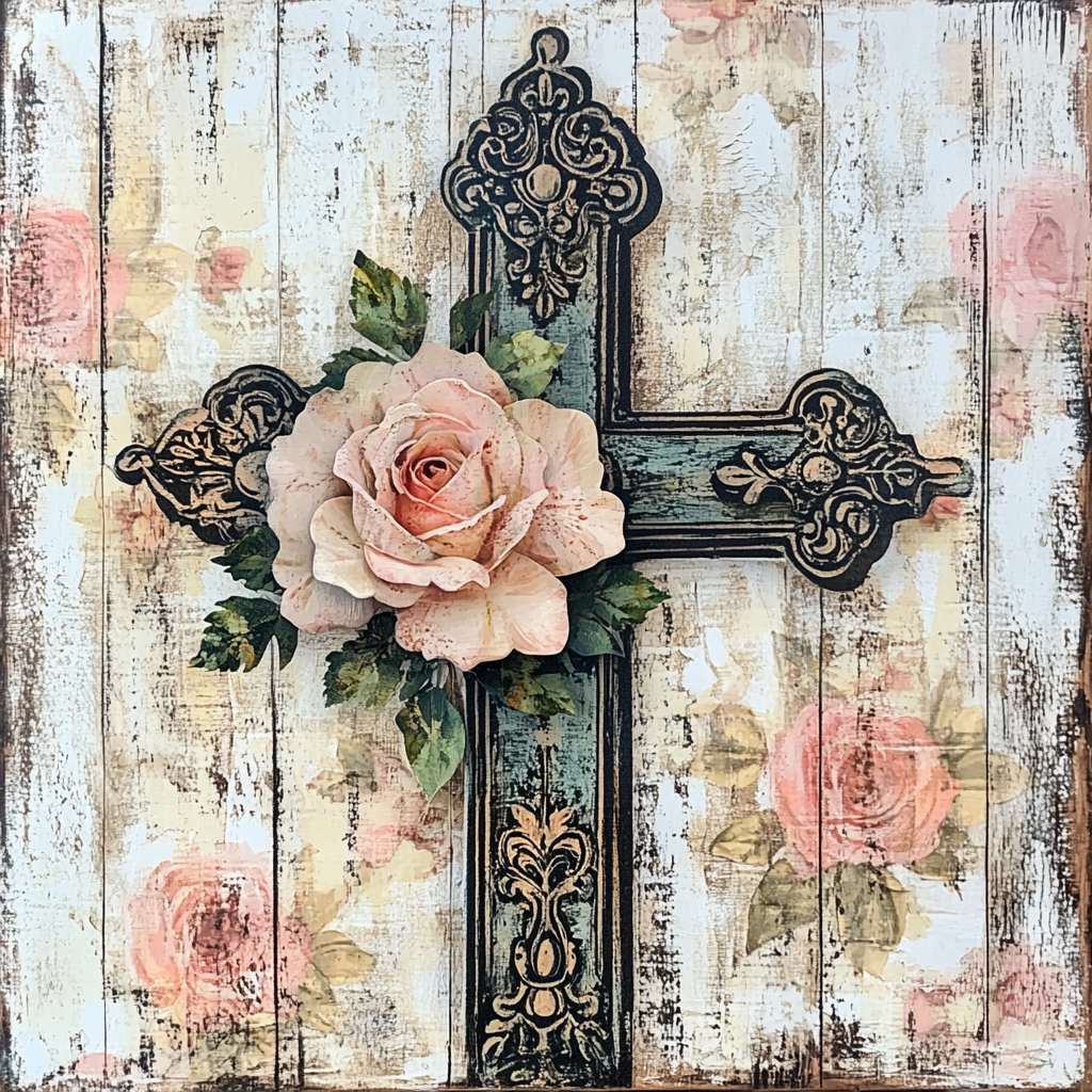Pastel Ornate Cross