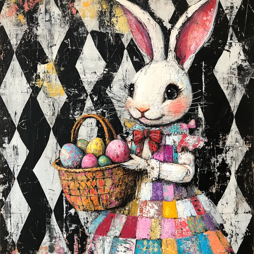 Fancy Easter Bunny with Basket
