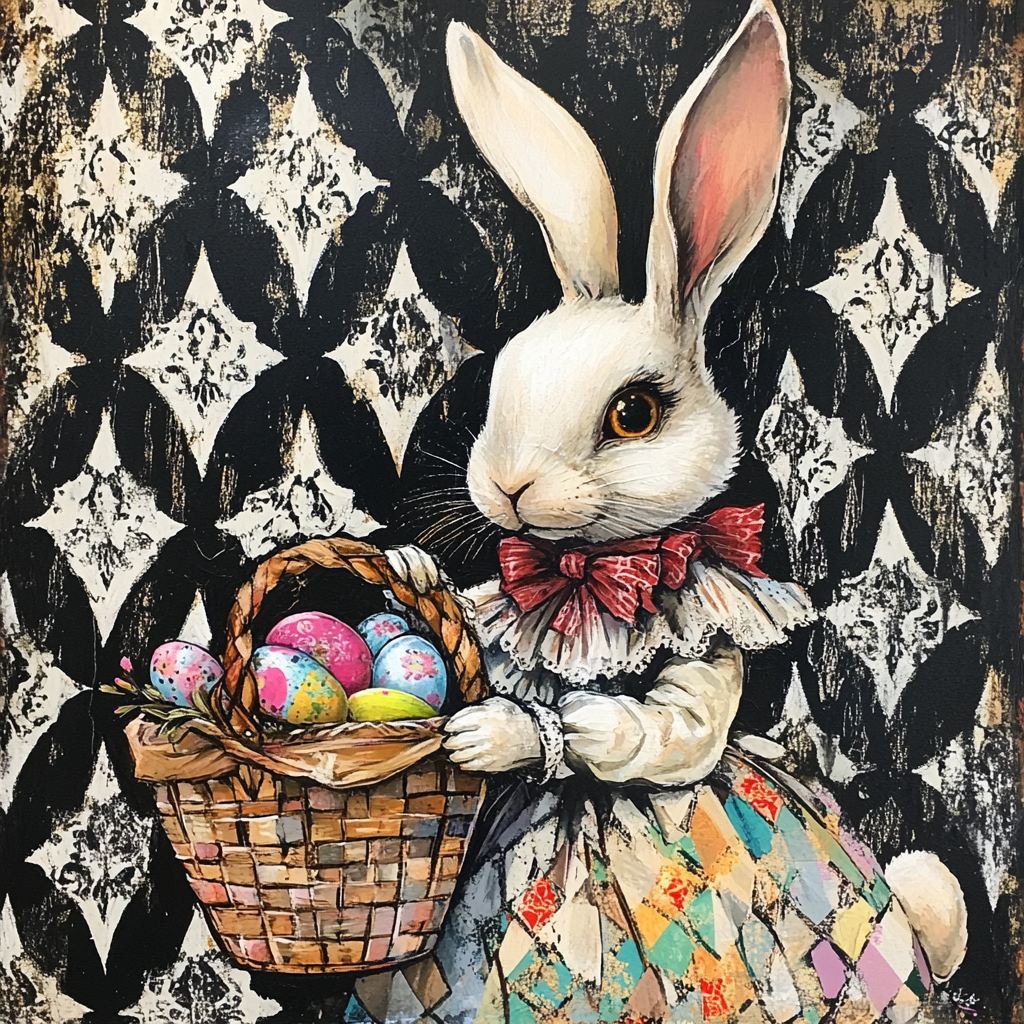 Fancy Easter Bunny with Basket