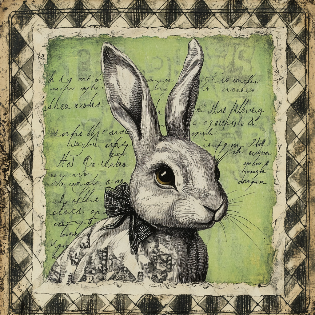 French Country inspired Spring Bunny print