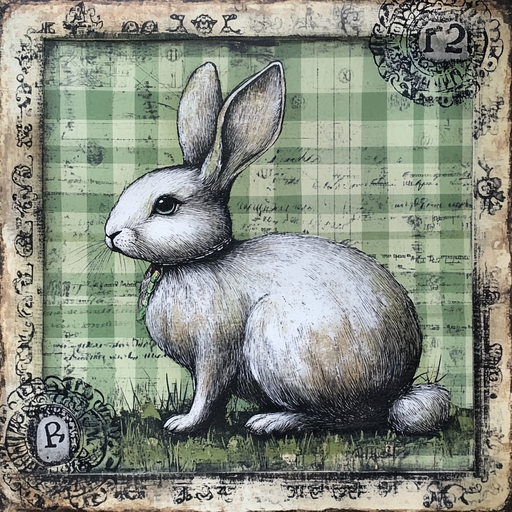 French Country inspired Spring Bunny print