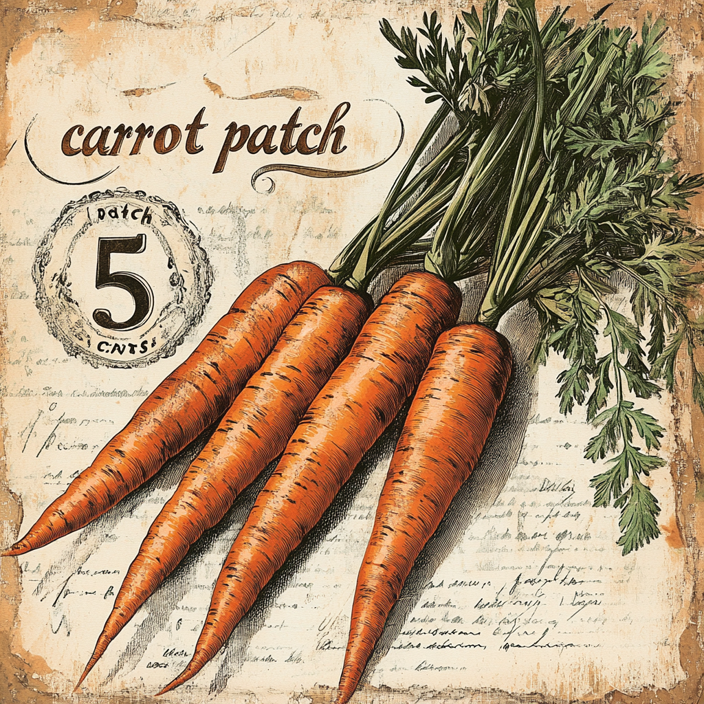 The Carrot Patch Vintage Print