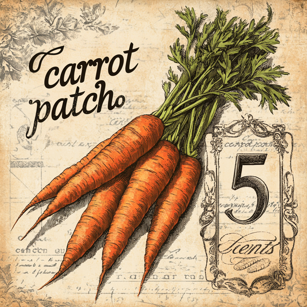 The Carrot Patch Vintage Print