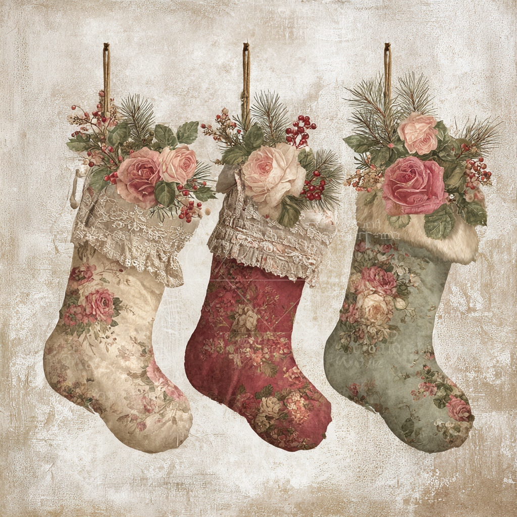 Victorian Inspired Christmas Stockings