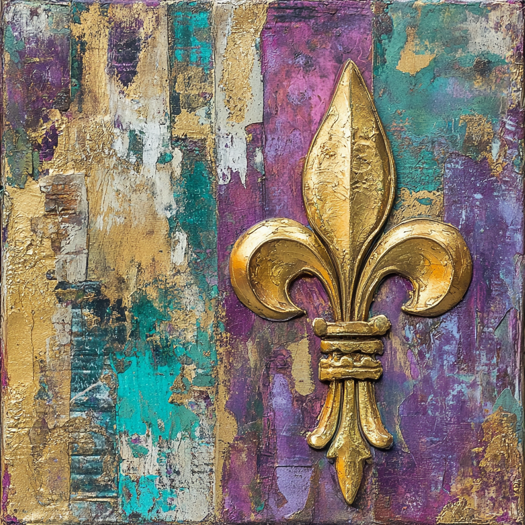 Fleur De Lis Mardi Gras Sign