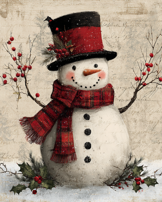 Primitive Christmas Snowman
