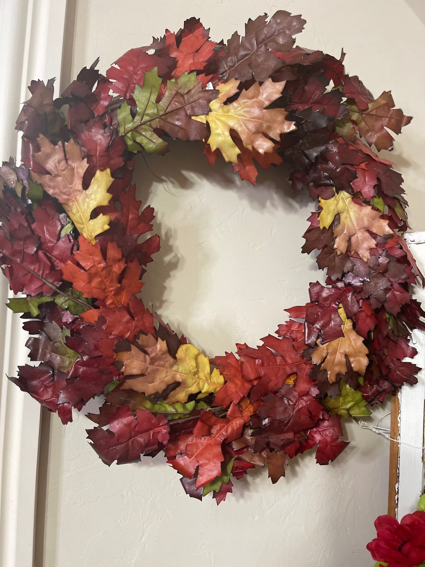 Fall wreath base, fall leaves wreath, fall diy project wreath