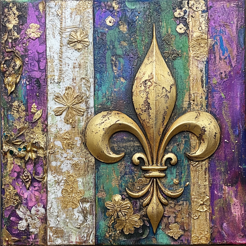 Fleur De Lis Mardi Gras Sign