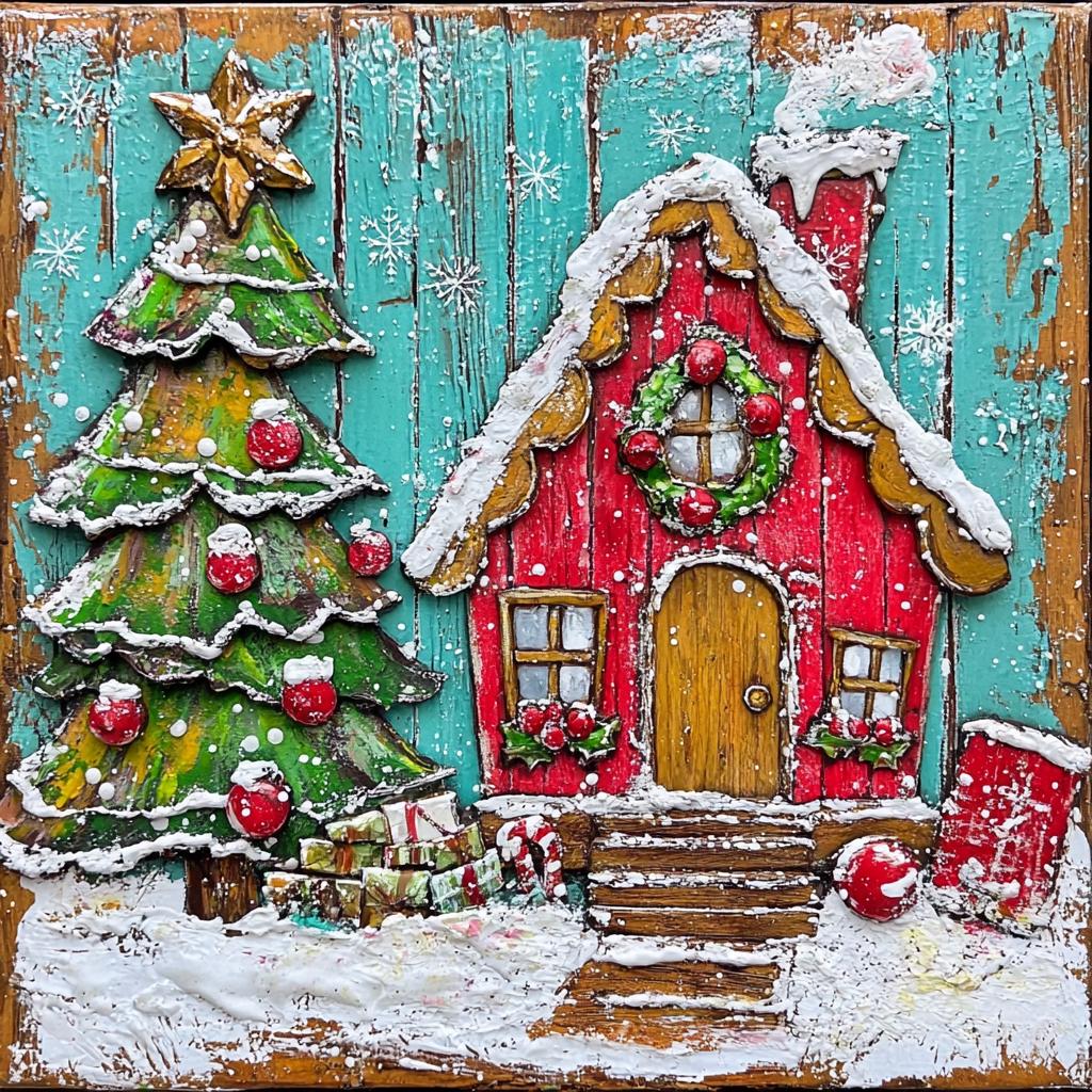 Christmas sign for crafting, Christmas wreath sign, Christmas wall decor, gingerbread house, candyland Christmas