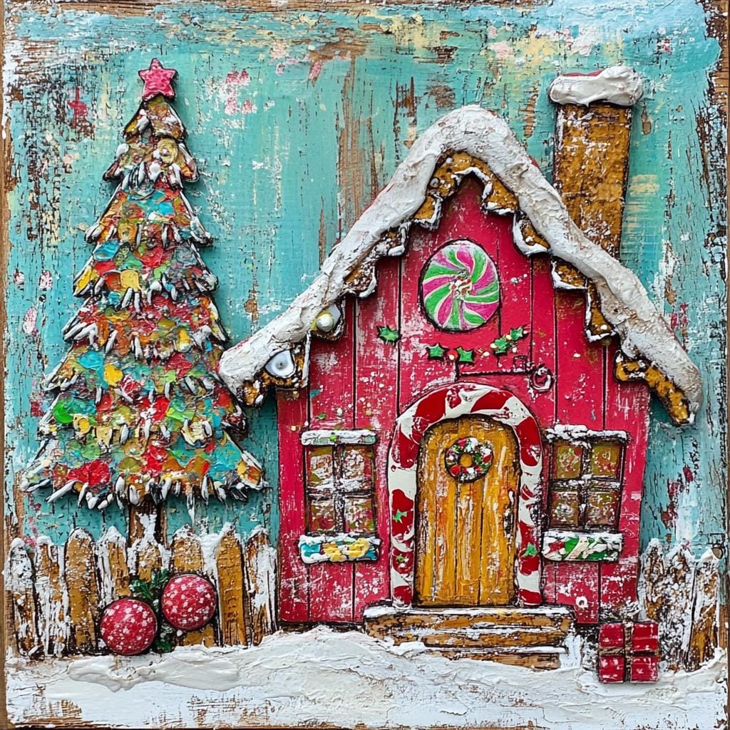 Christmas sign for crafting, Christmas wreath sign, Christmas wall decor, gingerbread house, candyland Christmas