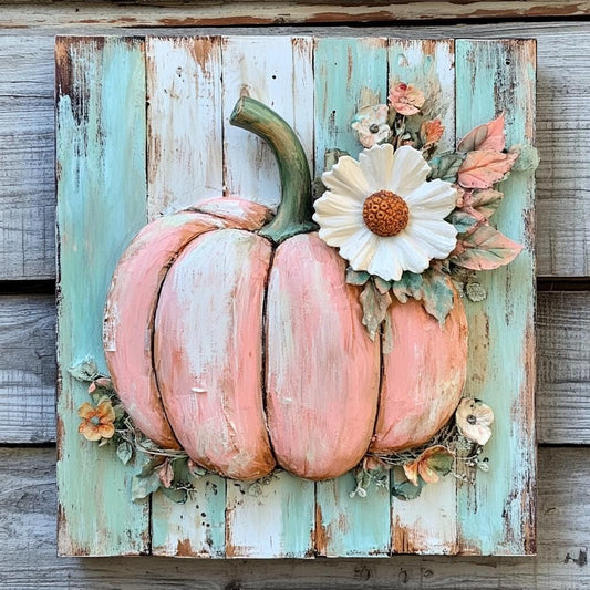 Fall sign for crafting, fall wreath sign, fall wall decor, pastel non traditional colors, sunflowers, daisies, whimsical