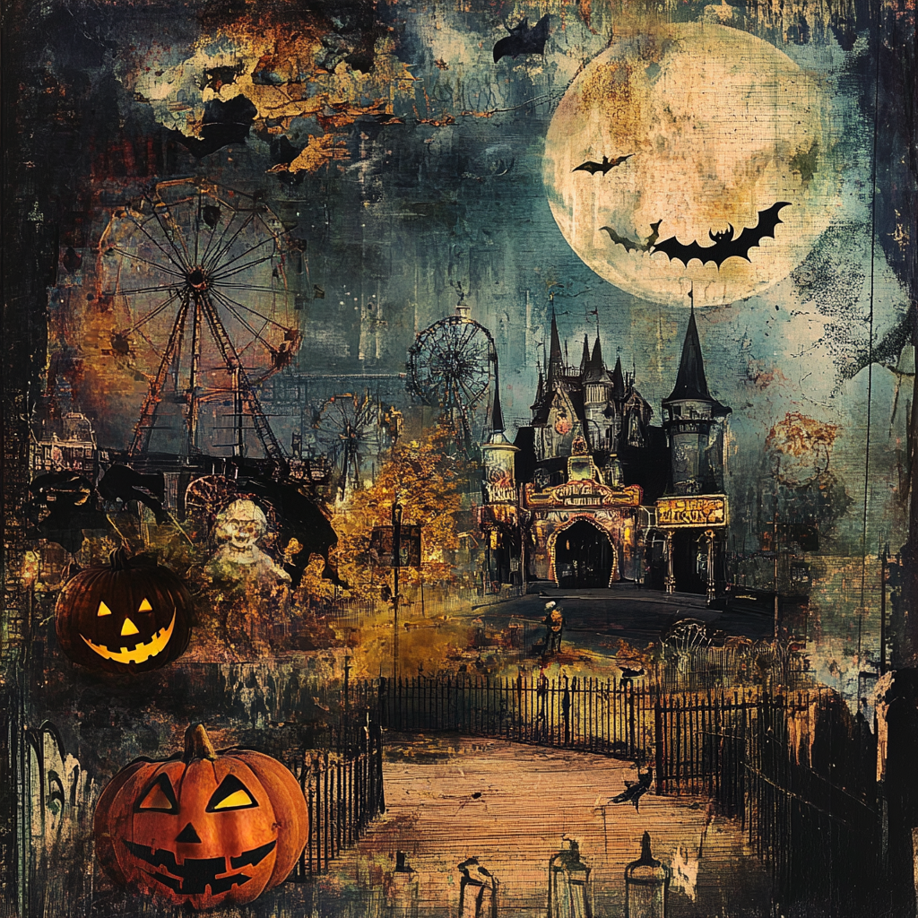 Spooky Carnival Sign, Halloween wall decor
