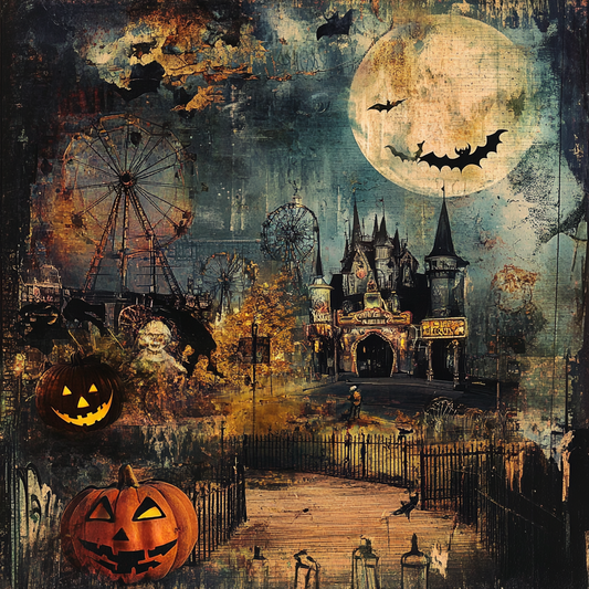 Spooky Carnival Sign, Halloween wall decor