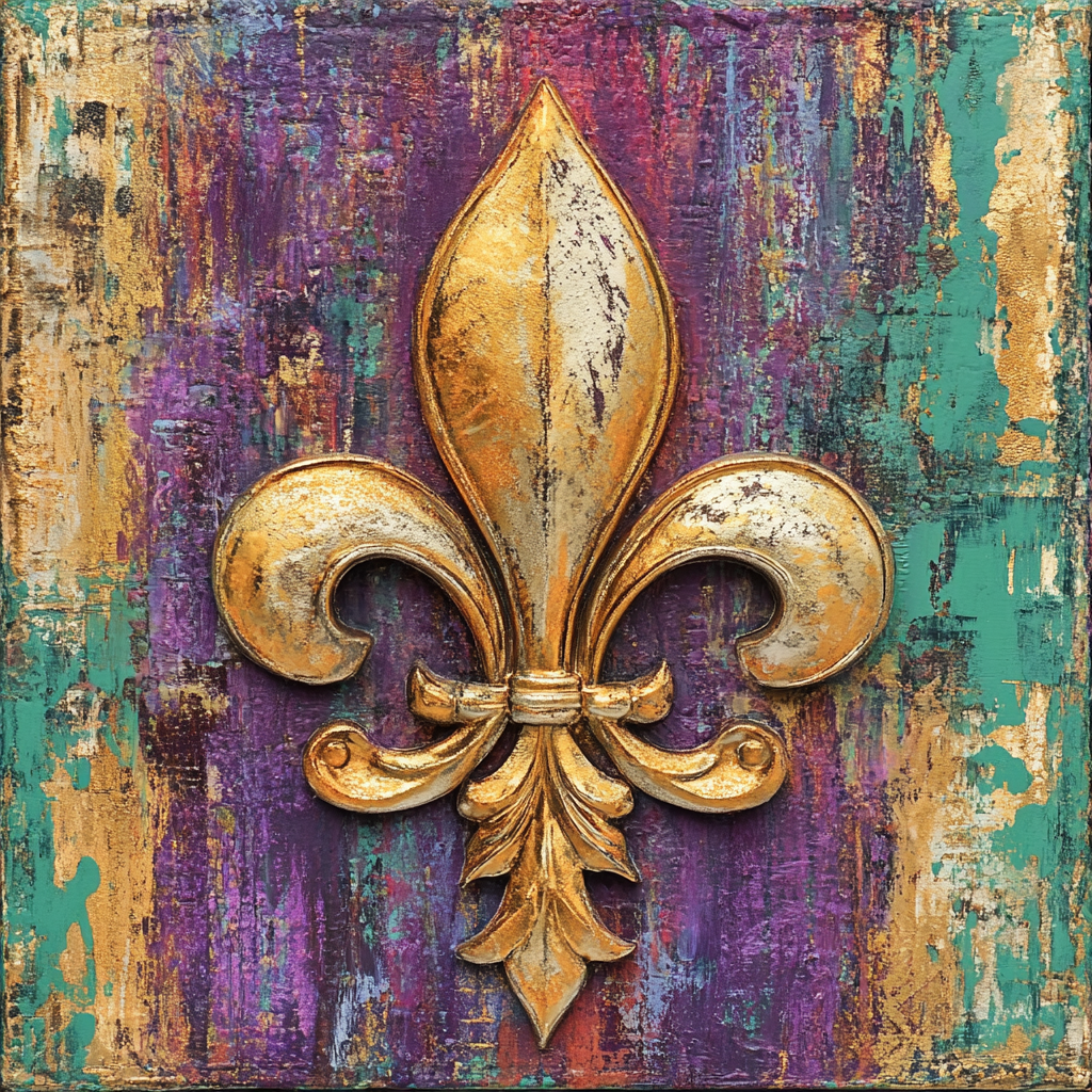 Fleur De Lis Mardi Gras Sign