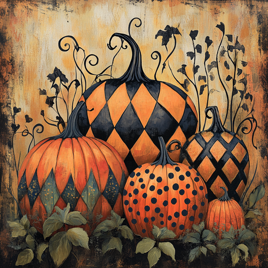 Fall Patterned Pumpkins sign for crafting, fall wreath sign, fall wall decor