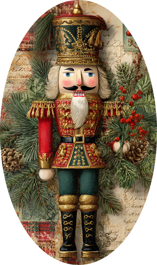 Traditional Christmas Nutcracker, Oval Sign