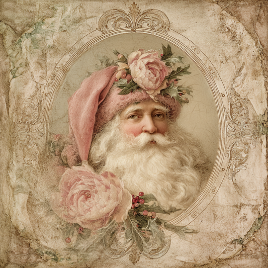 Victorian Pastel Santa Claus
