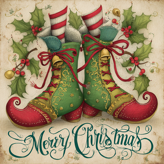 Whimsical Merry Christmas Elf