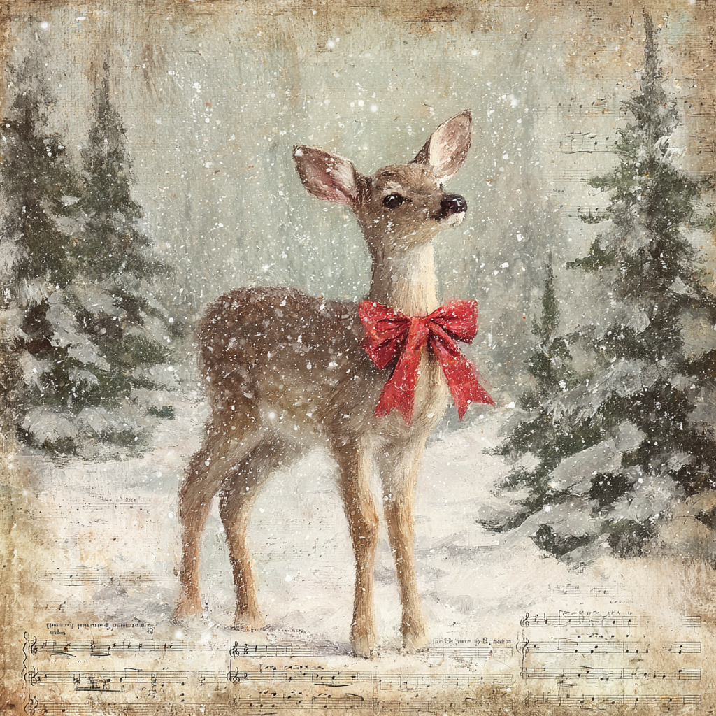 Sweet Deer Woodlands Christmas