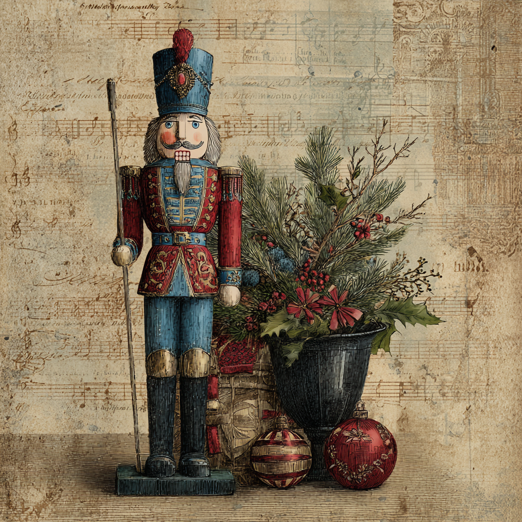 Traditional Tartan Plaid Christmas Nutcracker