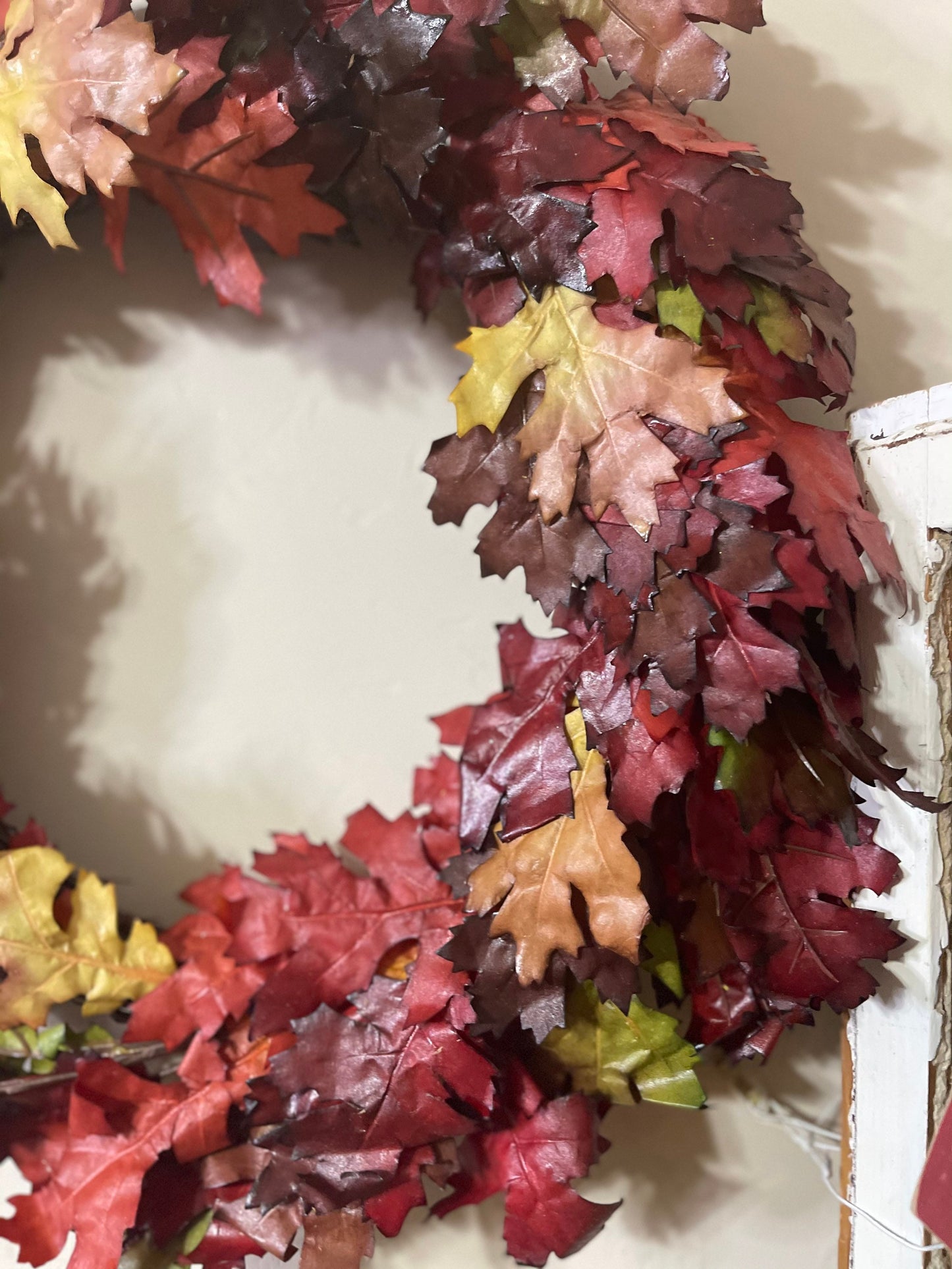 Fall wreath base, fall leaves wreath, fall diy project wreath