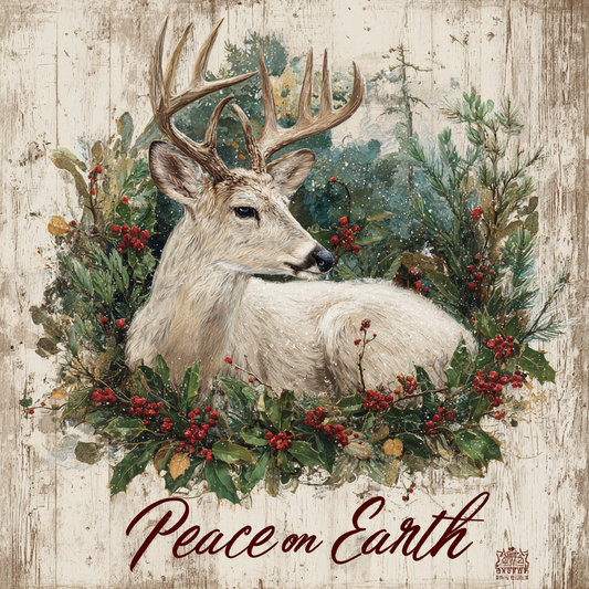 Peace on Earth Rustic Woodlands Christmas