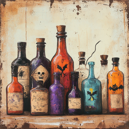 Spooky Halloween Potion Bottles