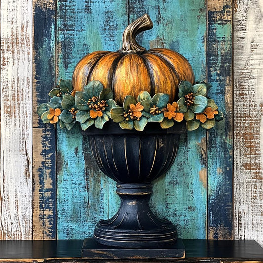 Fall sign for crafting, fall wreath sign, fall wall decor, rich navy and emerald  fall colors