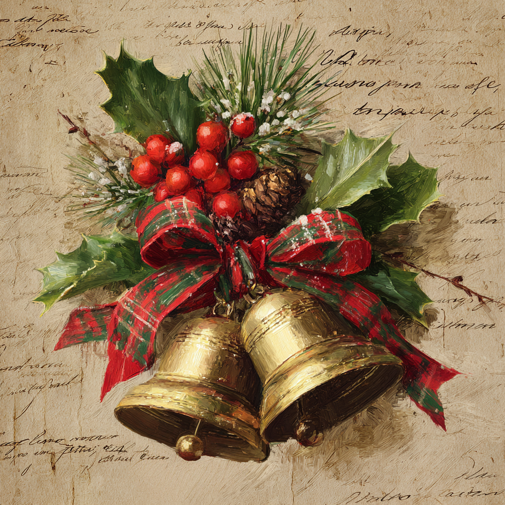 Tartan Plaid Traditional Christmas bells