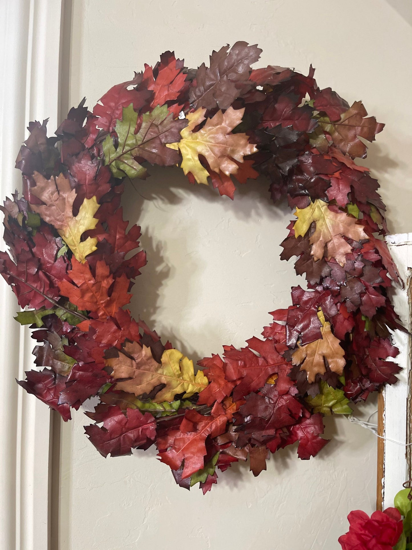 Fall wreath base, fall leaves wreath, fall diy project wreath