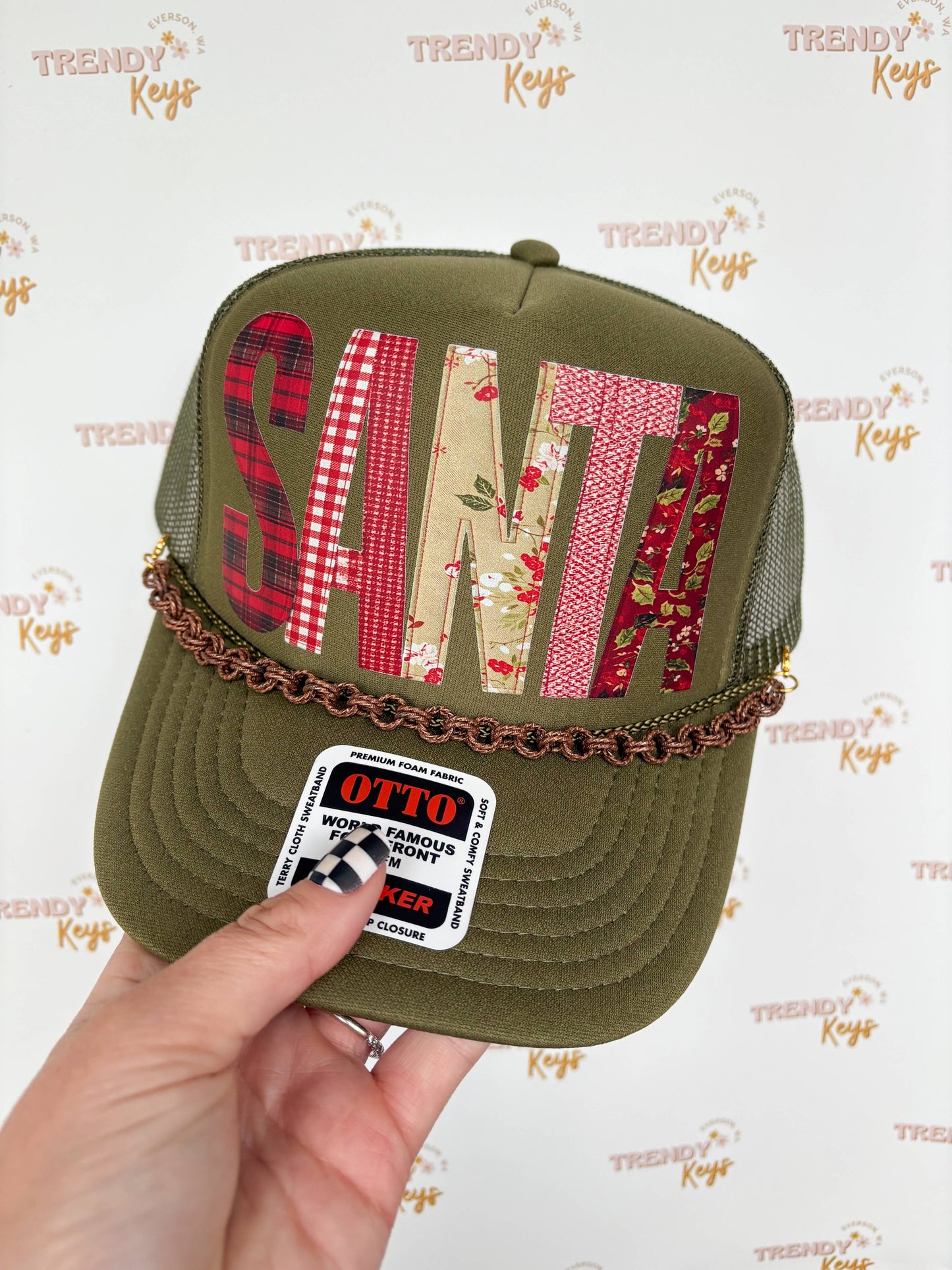 Patchwork Santa Trucker Hat