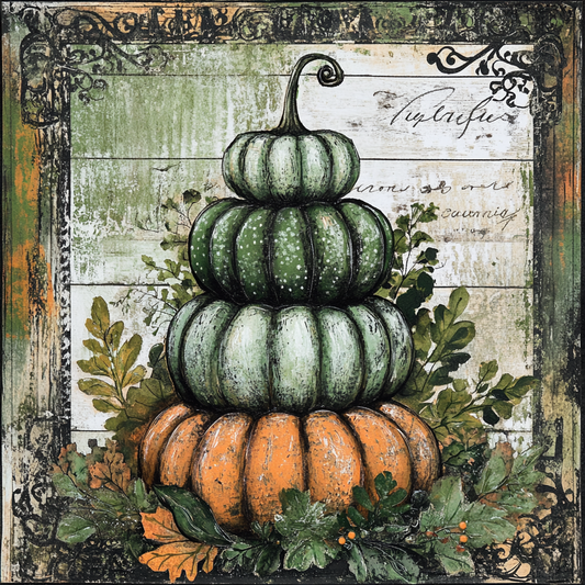 Traditional Fall Pumpkin Topiary sign for crafting, fall wreath sign, fall wall decor