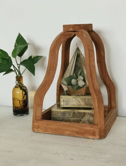 Wooden Bell Structure Centerpiece