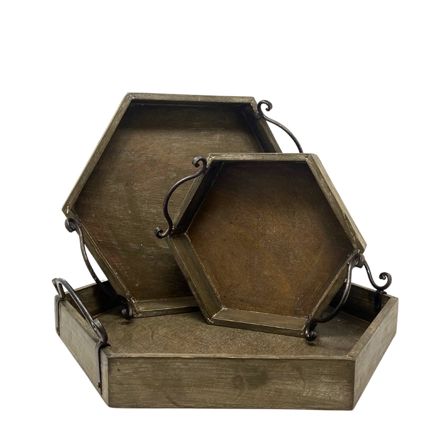 Wooden Tray Set of 3