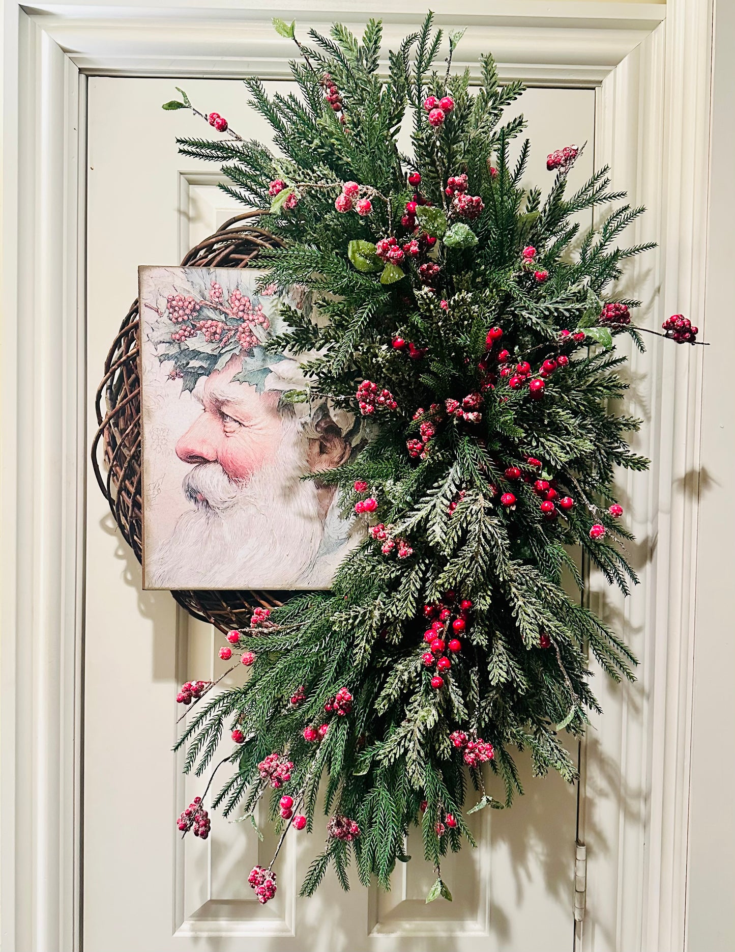 Ole St. Nick Grapevine Wreath