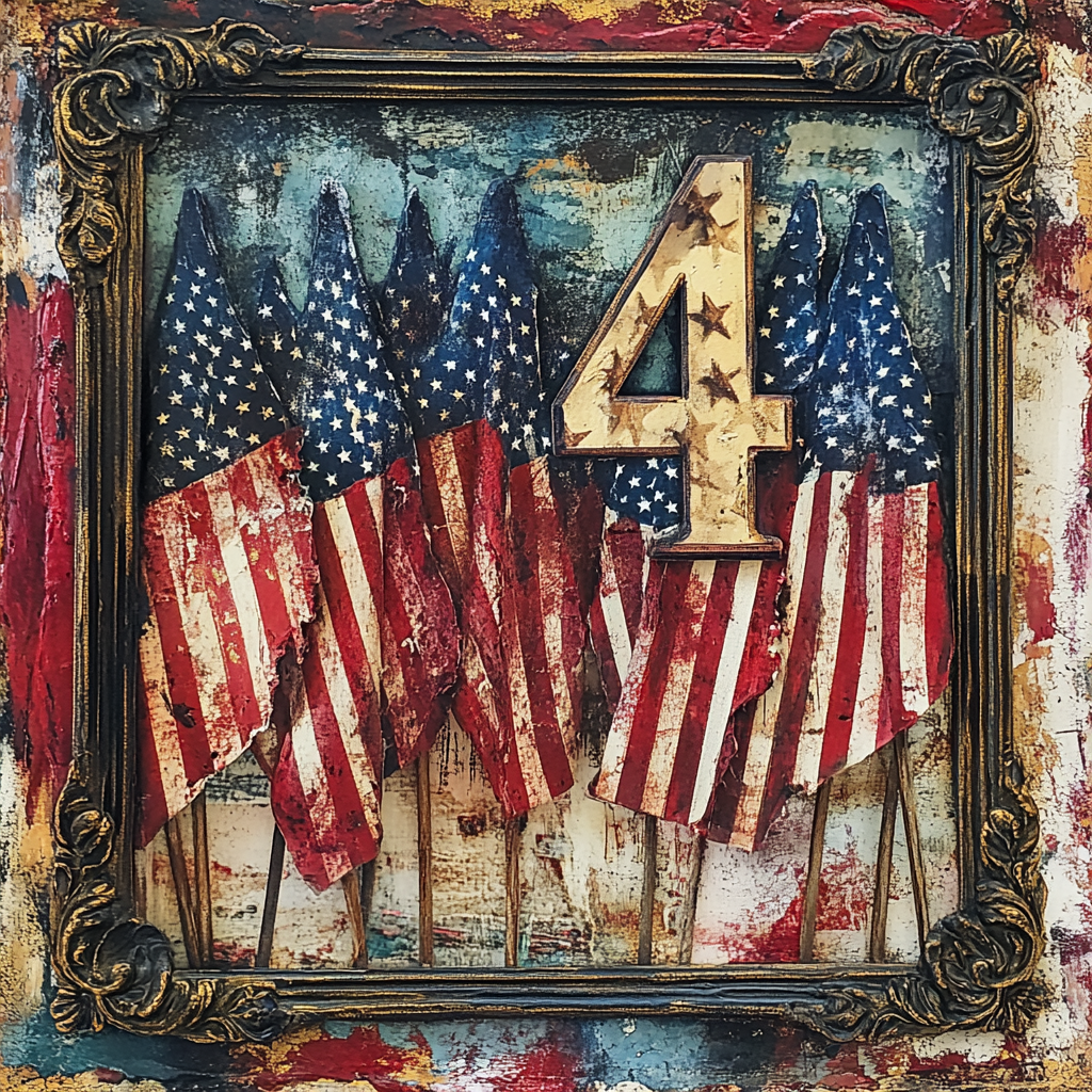 Vintage Patriotic Postage Stamp