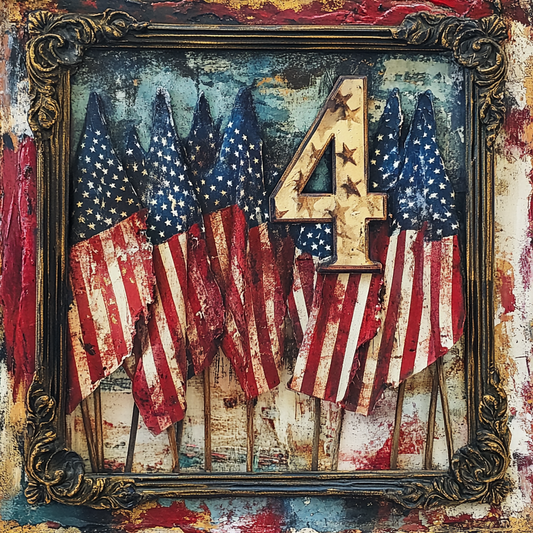 Vintage Patriotic Postage Stamp